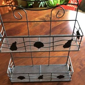 Metal seashell spice or nick-nack rack